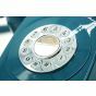 746PUSHAZU ein azurblaues Retro-Telefon mit Drucktasten von GPO