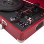 GPO Attache Rot Plattenspieler - Praktisches Zubehör inklusive: USB-Stick im Lieferumfang - ATTACHERED - GPO Retro