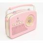 Tragbares rosa Retro-FM/MW/LW/SW-Radio "RYDELLPIN" von GPO Retro